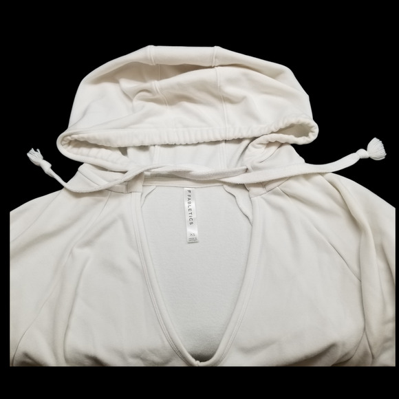 Fabletics Sydney Hoodie Sweatshirt Womens XS White Twist Front - Picture 10 of 11